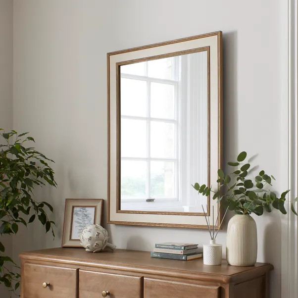 Olney Wooden Rectangle Wall Mirror | Dunelm