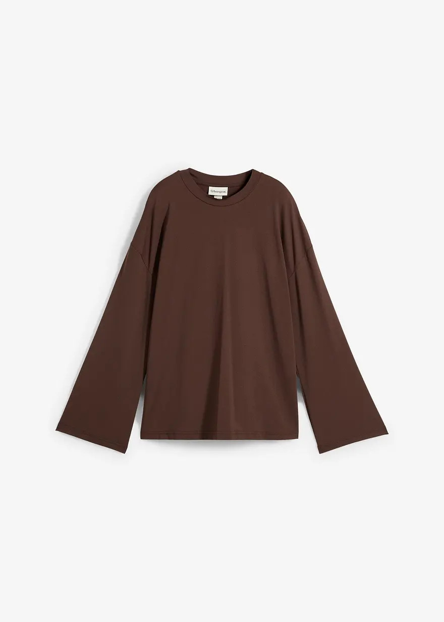 Langarmshirt mit Rundhalsausschnitt sowie langen weiten \u00c4rmeln | Bonprix DE