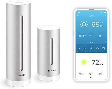 Netatmo Weather Station Indoor Outdoor with Wireless Outdoor Sensor - Compatible with Amazon Alex... | Amazon (US)