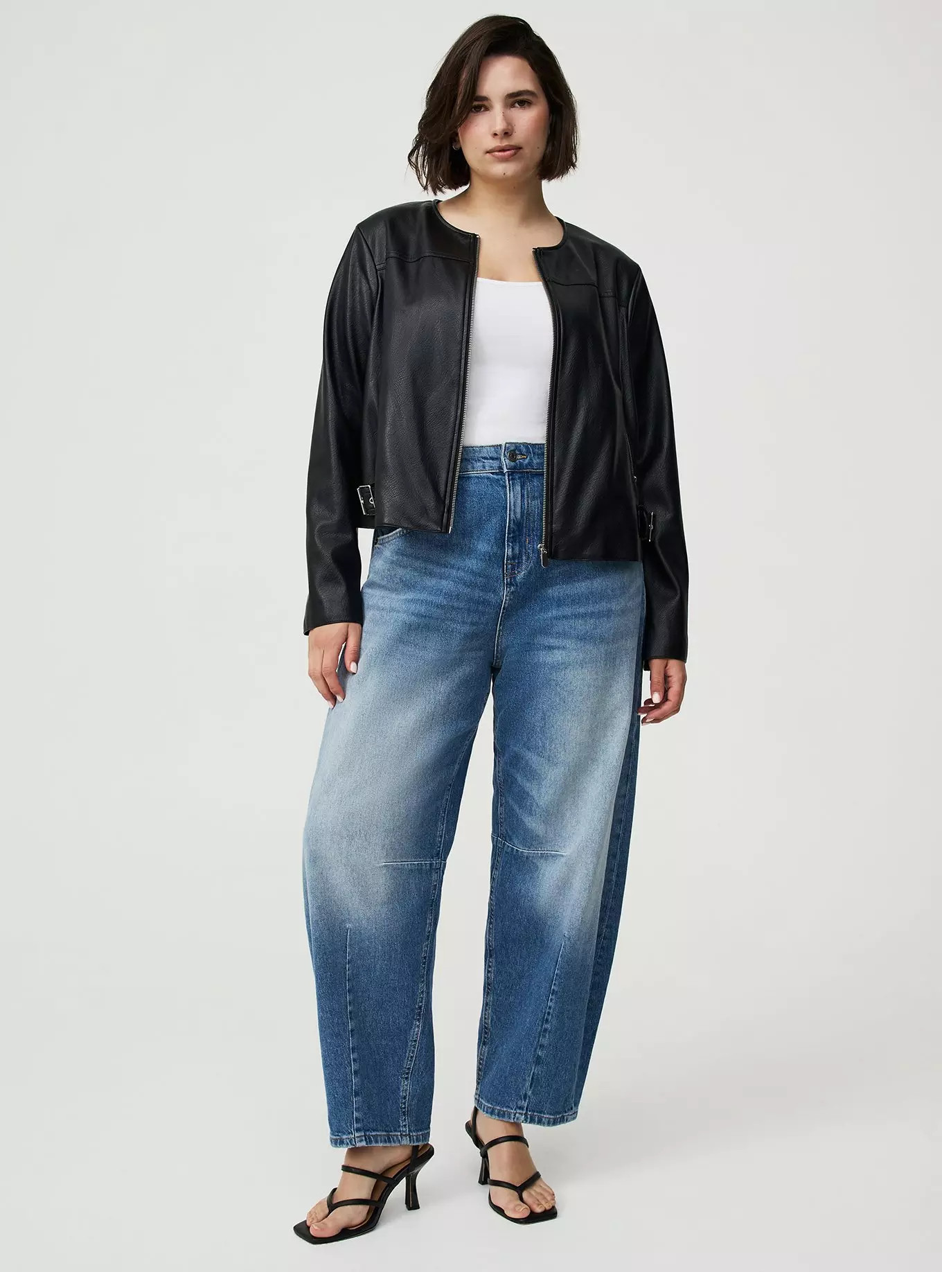 High-Rise Drapey Barrel Jean | Torrid (US & Canada)
