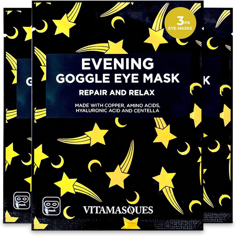 Vitamasques Under Eye Mask, 3-Pack Ultra-Revitalizing Goggle Mask, Korean Skin Care, Hydrates & S... | Amazon (US)