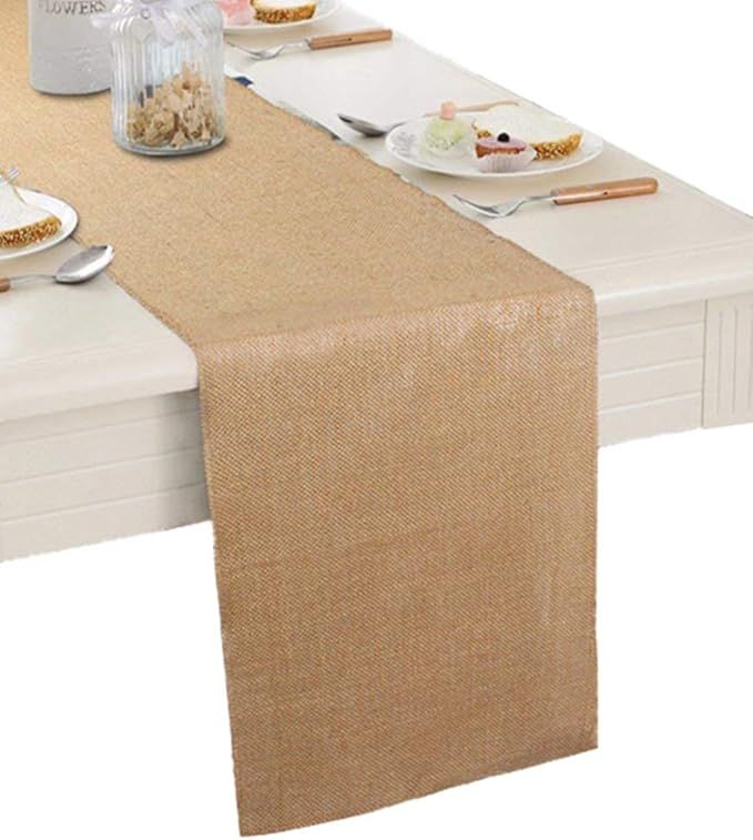 Burlap Table Runner 12" X 108''- Rustic Wedding Decoration Table Runner Decoration - Dining Table... | Amazon (US)