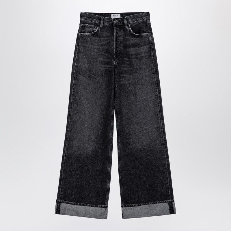 Agolde Women's Dame Wide Leg Jeans in Nero | Size 27 | A91591346 | LOZURI