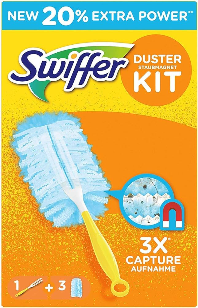 Swiffer Microfibre dust Cleaner Set, 1 Handle and 3 Replacement Pads (Pack of 1x1 Piece) | Amazon (US)