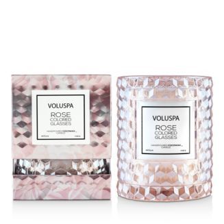 Rose Colored Glasses Embossed Glass Cloche Candle 8.5 oz. | Bloomingdale's (US)
