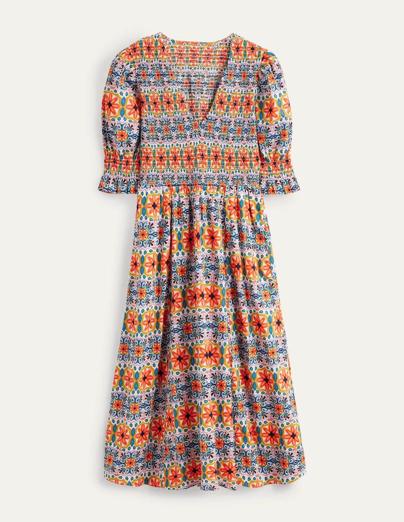 Smocked Bodice Midi Dress | Boden (US)