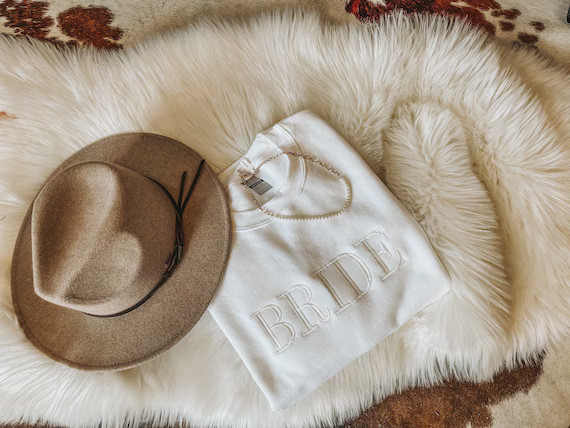 BRIDE Block Tone on Tone  Crew Neck Sweatshirt  Loungewear  | Etsy | Etsy (US)