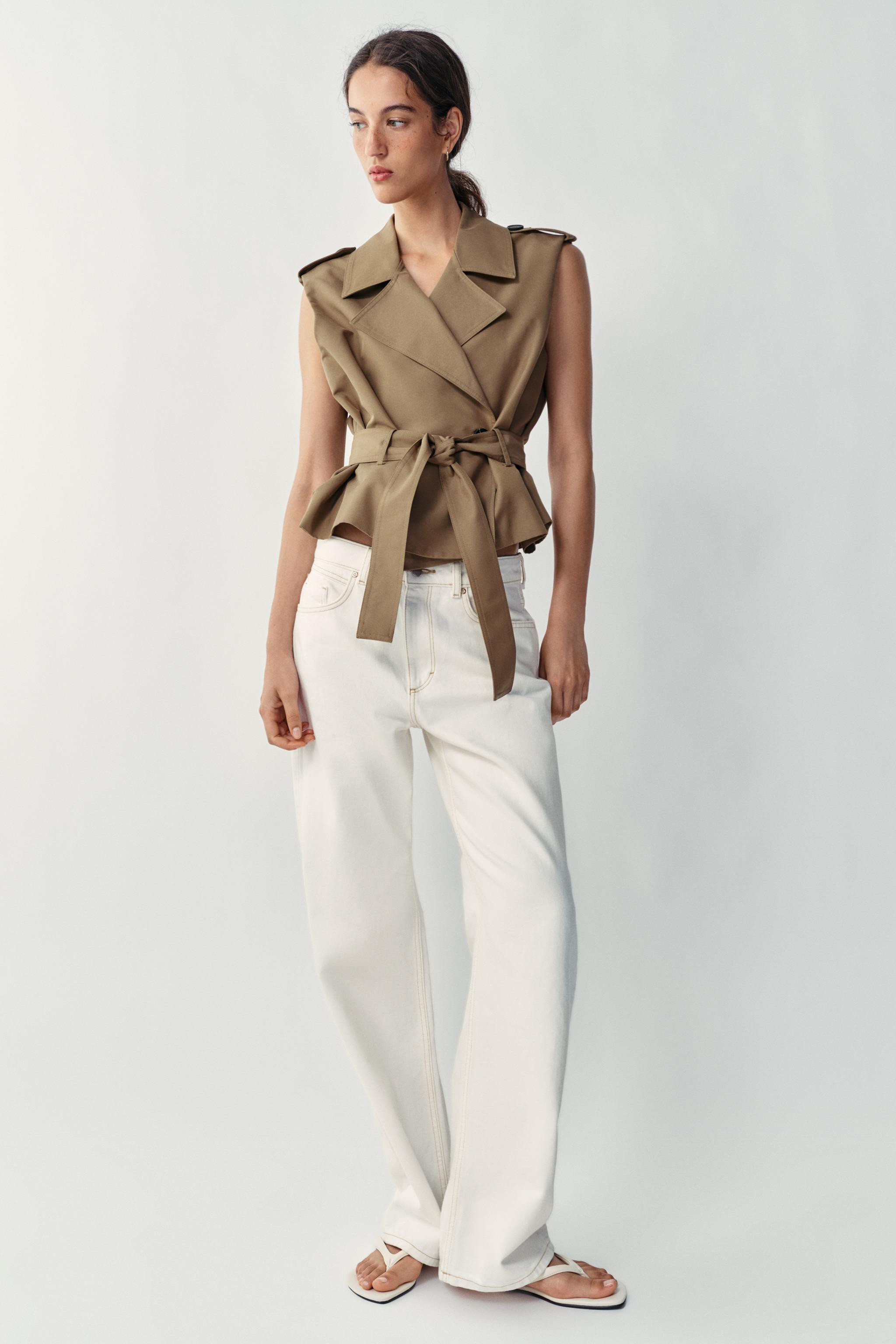 BELTED DOUBLE BREASTED VEST | Zara US