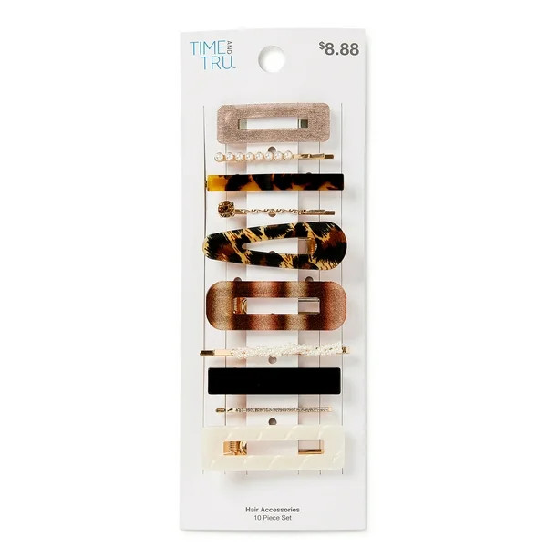 Time and Tru Multi Hair Clips, 10-Pack | Walmart (US)