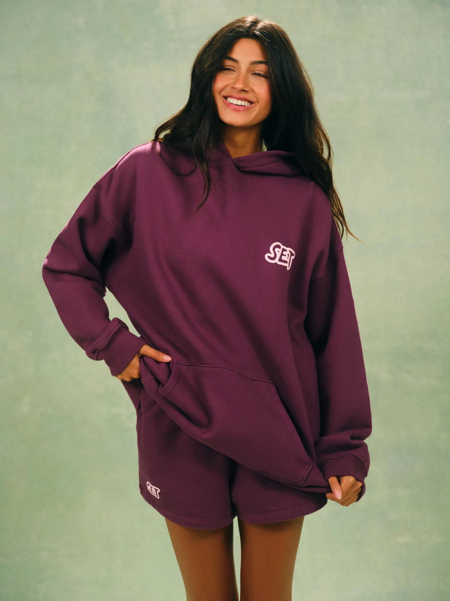 MIDWEIGHT SWEATS STAPLE POLKA DOT SET HOODIE - SPECKLE | SET Active