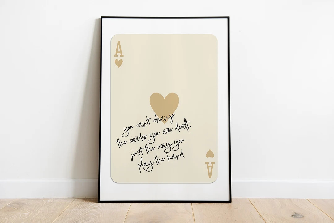Trendy Ace of Hearts Poster Aesthetic Print Retro Wall Art Motivational Art Trendy Wall Art Playi... | Etsy (US)