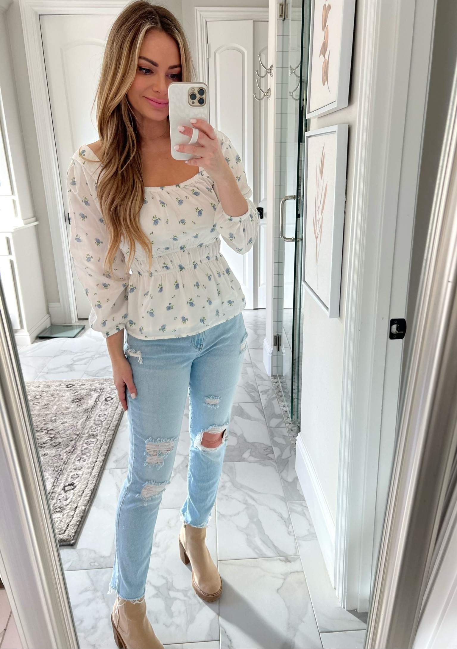 Cutest spring floral pattern on this peplum top from @walmart. #walmartpartner #walmartfashion @walmartfashion 

#LTKU #LTKFind #LTKunder50