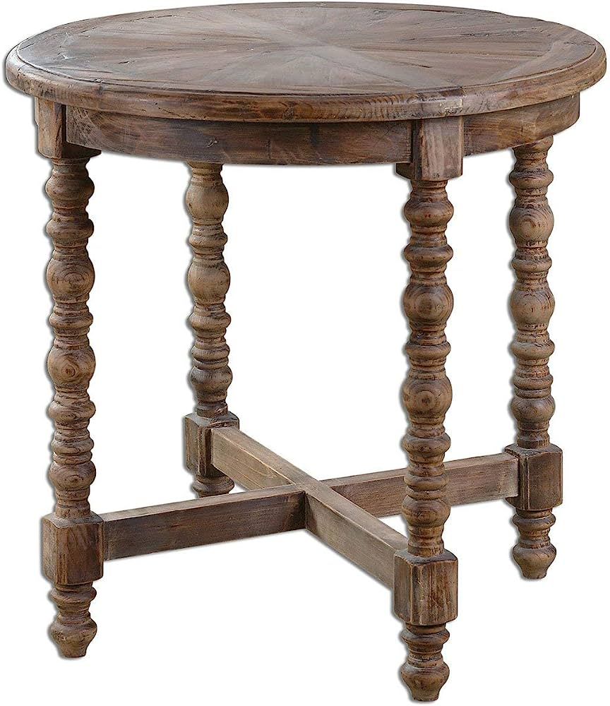 Uttermost Samuelle Wooden End Table, Brown | Amazon (US)