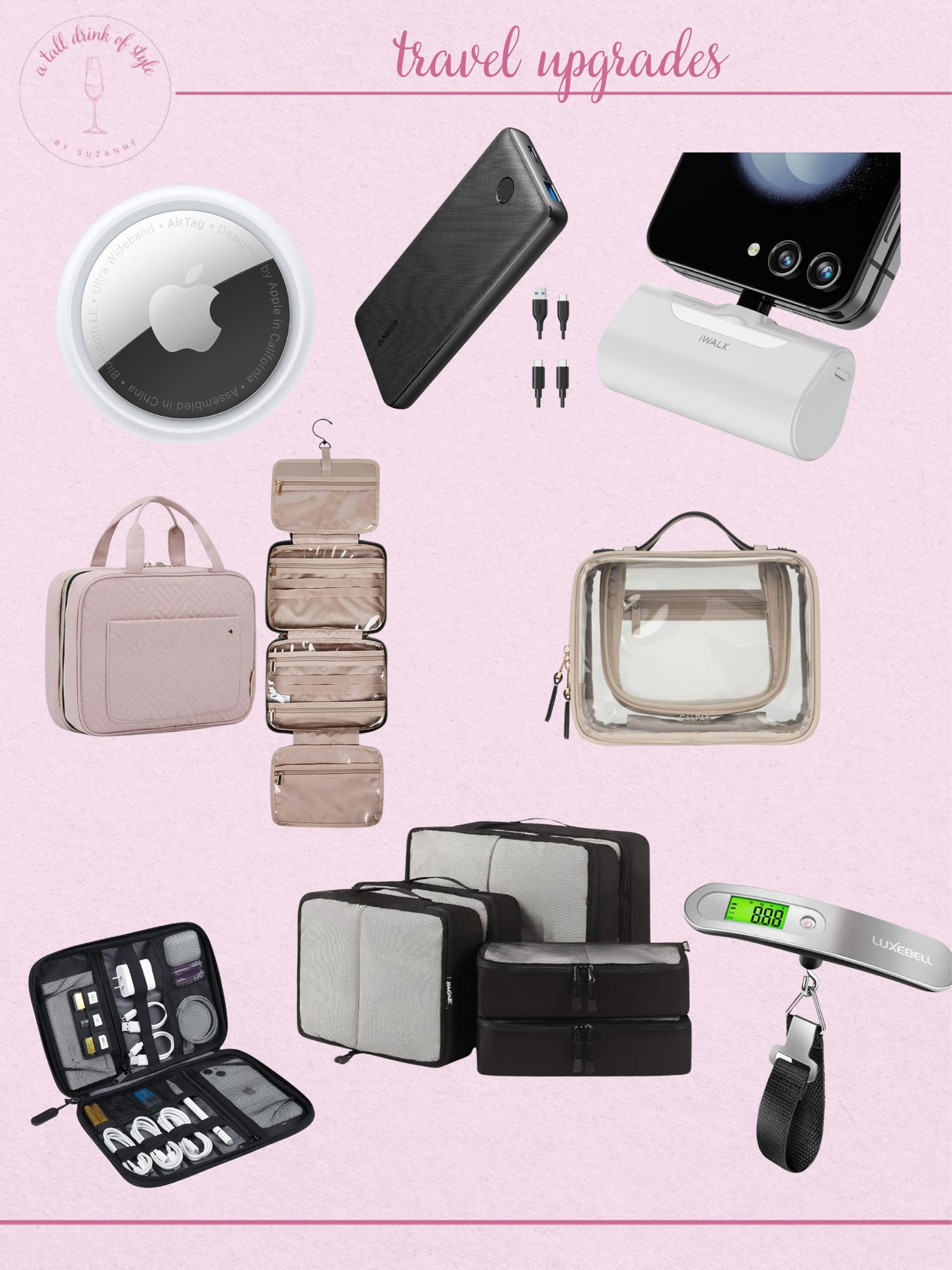 All the things for travel. I am traveling to Texas and Paris this month and then Florida next month. I need all the travel things! External battery for the phone, toiletries bag, packing cubes, an organizer for all the cords and plugs, apple air tags of course and a suitcase scale!


#LTKTravel #LTKCon #LTKFindsUnder100