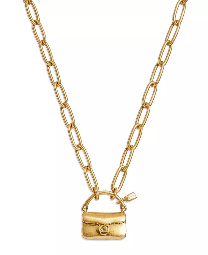 COACH Signature Tabby Pendant Necklace & Reviews - Necklaces - Jewelry & Watches - Macy's | Macys (US)