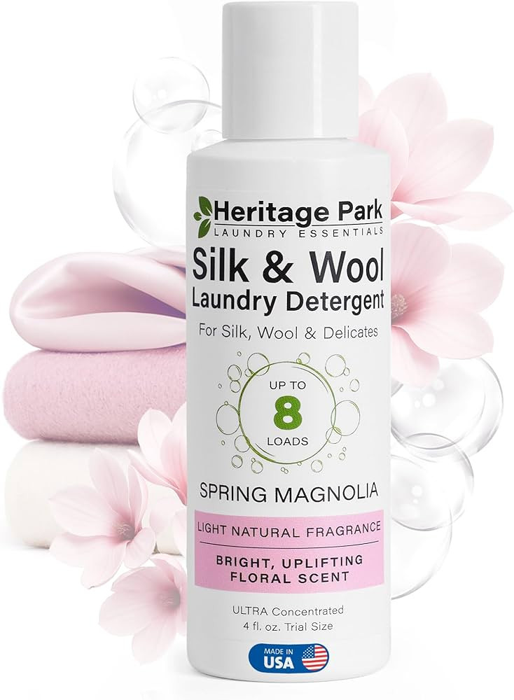 Heritage Park Silk & Wool Spring Magnolia Floral Scent, pH-Neutral Laundry Detergent - Enzymes-Fr... | Amazon (US)