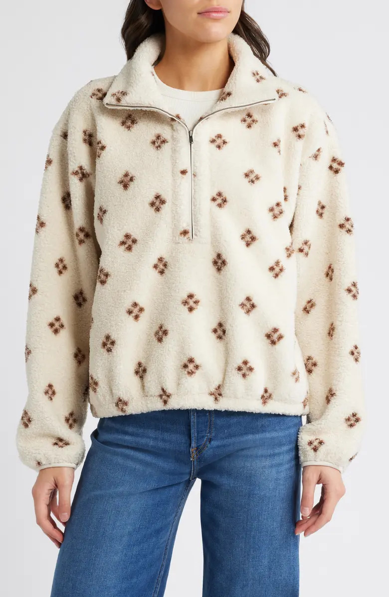 Treasure & Bond Geo Print Half Zip Fleece Pullover | Nordstromrack | Nordstrom Rack