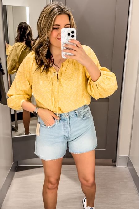 Target fashion: size 8 try on @targetstyle @target
Boho blouse runs oversized. In my typical medium. Shorts also run slightly large. Size down in between. In a size 6.

#target #targetstyle 

#LTKxTarget #LTKfindsunder50 #LTKsalealert