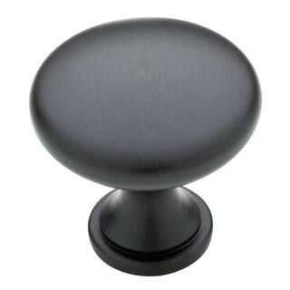 Liberty Classic Round 1-1/4 in. (32 mm) Matte Black Solid Cabinet Knob (10-Pack)-P50154L-FB-U1 - ... | The Home Depot