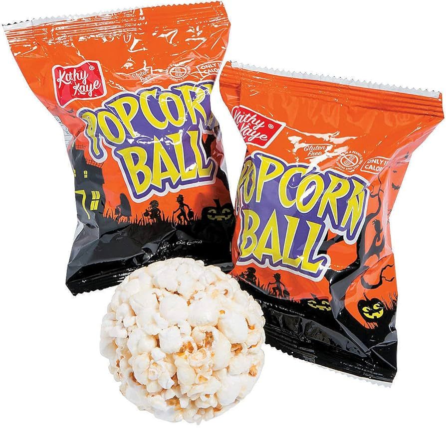 Halloween Popcorn Balls (18 individually wrapped) Halloween Candy Snacks | Amazon (US)
