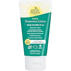 Earth Mama Baby Mineral Sunscreen Lotion SPF 40 | Non-Nano Zinc, Natural Water Resistant Sun Crea... | Amazon (US)