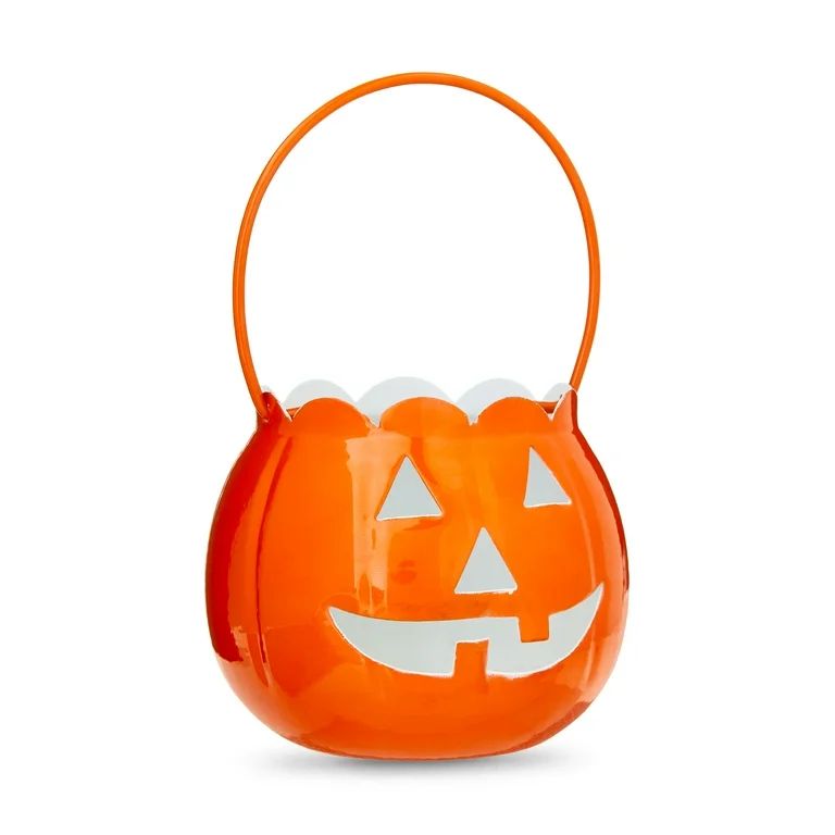 Halloween Jack-o'-Lantern Tealight Indoor Candle Holder, by Way To Celebrate | Walmart (US)