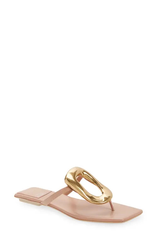Jeffrey Campbell Linques 2 Flip Flop in Natural Gold at Nordstrom, Size 9.5 | Nordstrom