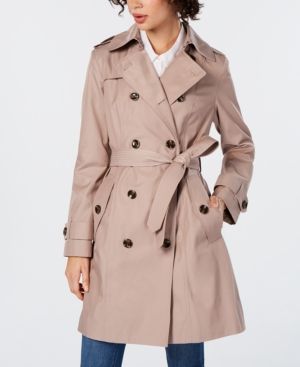 London Fog Belted Double-Breasted Trench Coat | Macys (US)