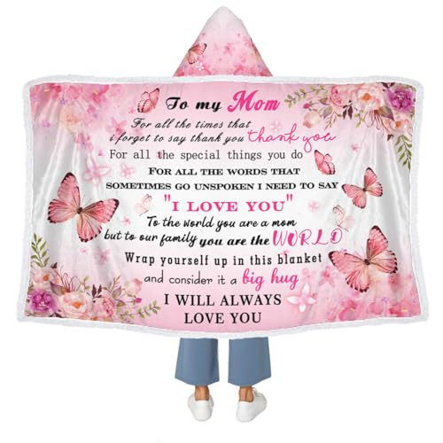 Touchbetter Mother's Day Birthday Gifts for Mom from Daughter/Son,Mom Sherpa Wearable Blanket Hoodie for Women,Cool Birthday Gifts for New Moms,70.8" X 47.3" | Amazon (US)