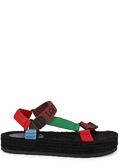 X Paula's Ibiza logo canvas espadrille sandals | Harvey Nichols (Global)