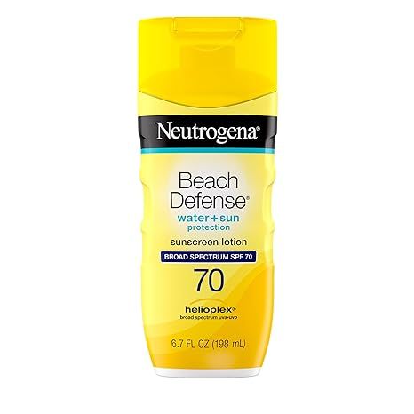 Neutrogena Beach Defense Water-Resistant Face & Body SPF 70 Sunscreen Lotion with Broad Spectrum ... | Amazon (US)