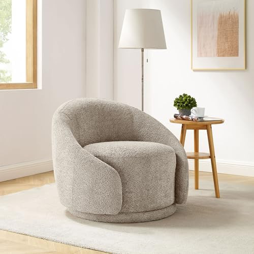 VANOMi 360 Degree Swivel Barrel Chair, Modern Living Room Chairs with Armrest Cozy Reading Chair ... | Amazon (US)