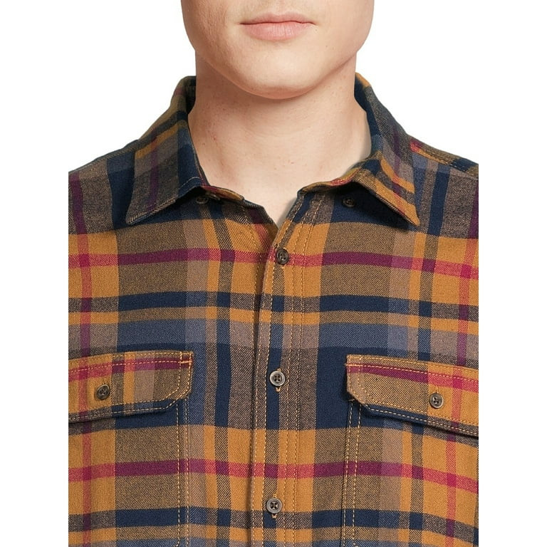George Men's Long Sleeve Flannel Shirt | Walmart (US)