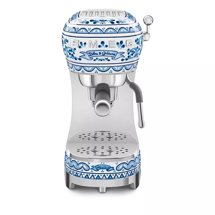 Smeg Dolce & Gabbana 50's Retro Style Aesthetic Blu Mediterraneo Espresso Coffee Machine Back to ... | Bloomingdale's (US)