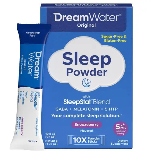 Dream Water Sleep Powder Sugarfree, Gaba, Melatonin,5Htp,Snoozeberry,10 Pack in Multicolored at Nordstrom | Nordstrom
