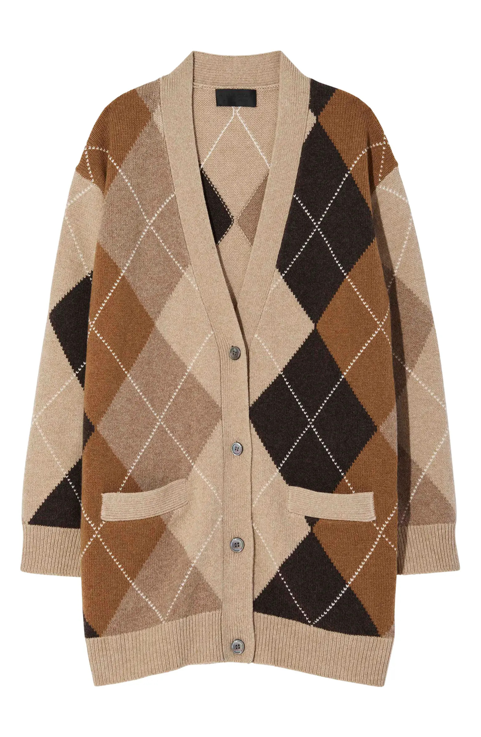 Nili Lotan Sofhie Argyle Wool Cardigan | Nordstrom | Nordstrom