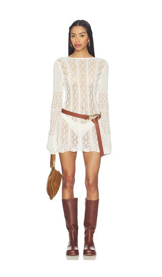 SNDYS Mattie Crochet Mini Dress in White. Size XXS. Also in S, XS, M, L, XL, XXL. | Revolve Clothing (Global)