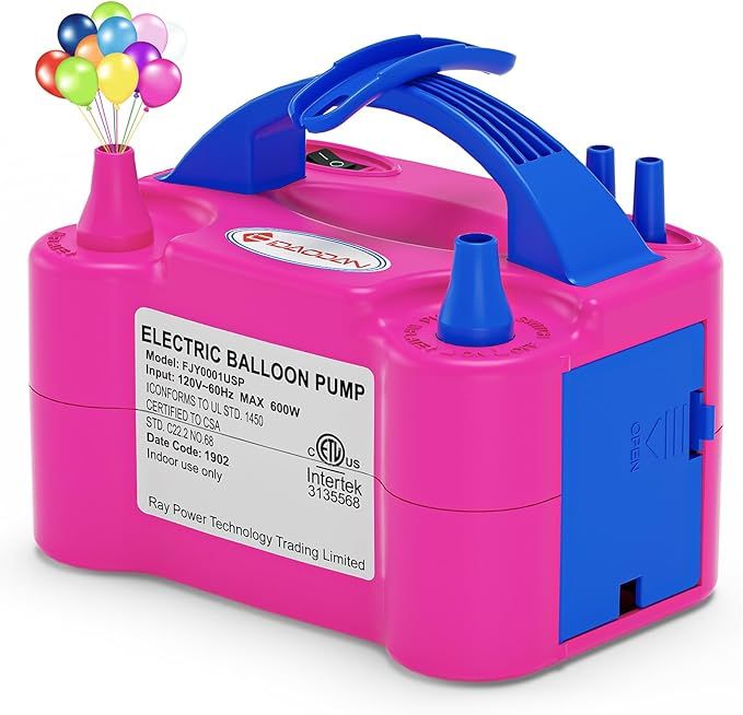 IDAODAN Electric Balloon Pump, Portable Electric Balloon Blower Machine Balloon Air Pump Dual Noz... | Amazon (US)