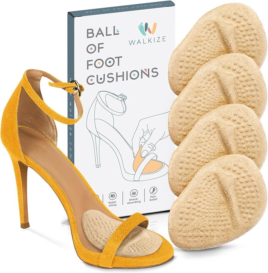 Metatarsal Pads Women | Heel Inserts for Women | Ball of Foot Cushions (2 Pairs Foot Pads) All Da... | Amazon (US)