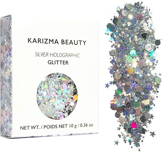 Chunky Glitter ✮ KARIZMA BEAUTY ✮ 10g Festival Glitter Cosmetic Face Body Hair Nails | Amazon (US)