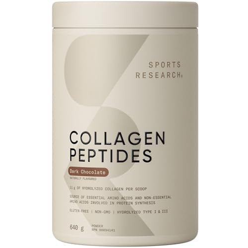 Sports Research Collagen Peptides – Hydrolyzed Type I & III Collagen Powder for Essential Amino Acids – Easy-Mixing Protein Supplement for Women & Men | Amazon (CA)