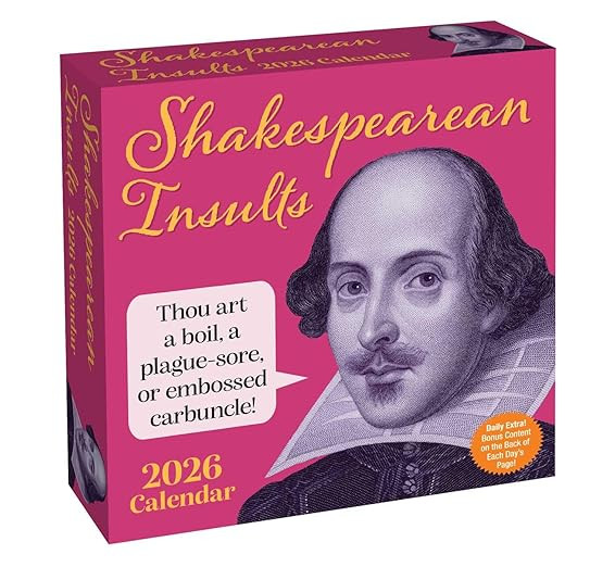 Shakespearean Insults 2026 Day-to-Day Calendar      Calendar – Day to Day Calendar, August 12, ... | Amazon (US)
