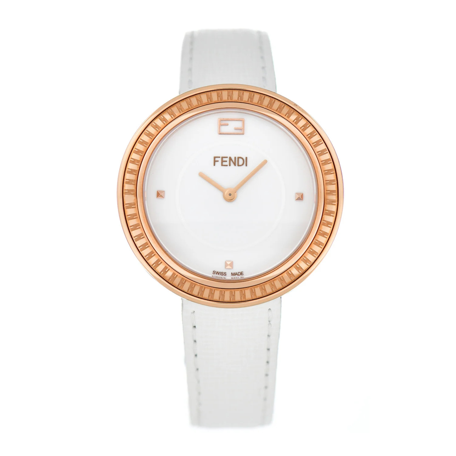 FENDI Stainless Steel Calfskin 36mm My Way Quartz Watch White | FASHIONPHILE | Fashionphile
