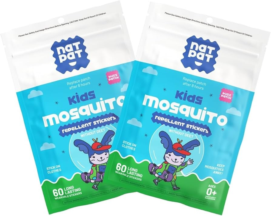 BuzzPatch Mosquito Patch Stickers for Kids (60 Pack) - All Natural, Plant Based Ingredients, Non-... | Amazon (US)