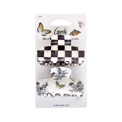 Goody x MacKenzie Childs Medium Claw Clip - Black - 2ct | Target