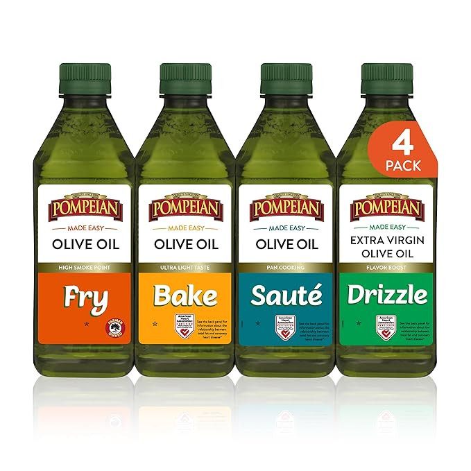 Pompeian Olive Oil, Made Easy Variety Pack, Cooking Needs, American Heart Association Certified, ... | Amazon (US)