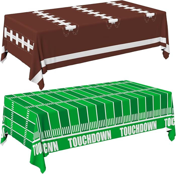 Football Party Decorations Disposable Tablecloth Plastic Touchdown Table Cover for Birthday Footb... | Amazon (US)