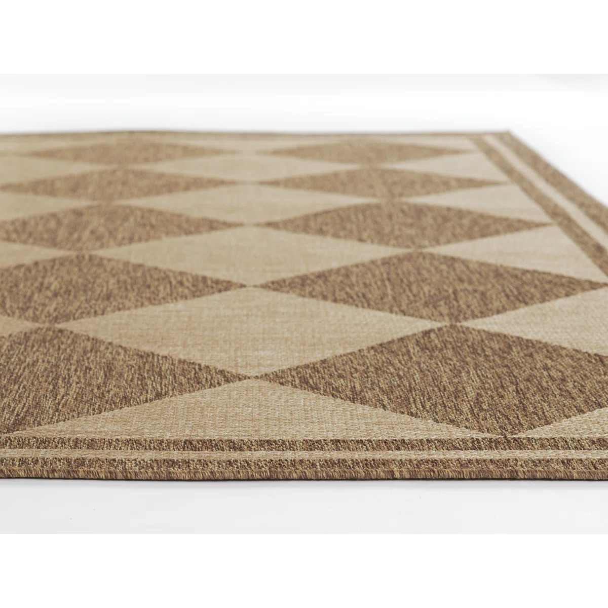 Erin Gates by Momeni Saybrook Diamond Natural Indoor / Outdoor Area Rug | Wayfair North America