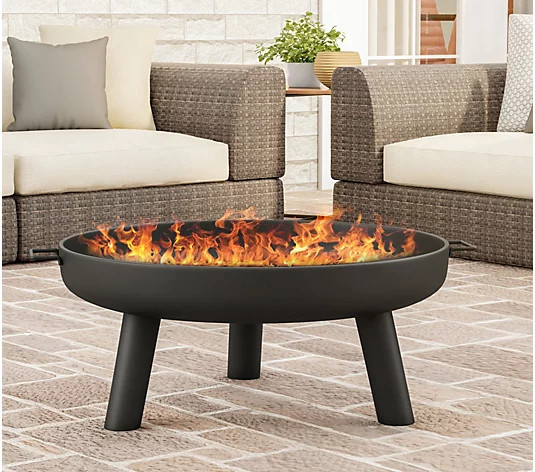 Pure Garden 27.5" Outdoor Fire Pit - QVC.com | QVC