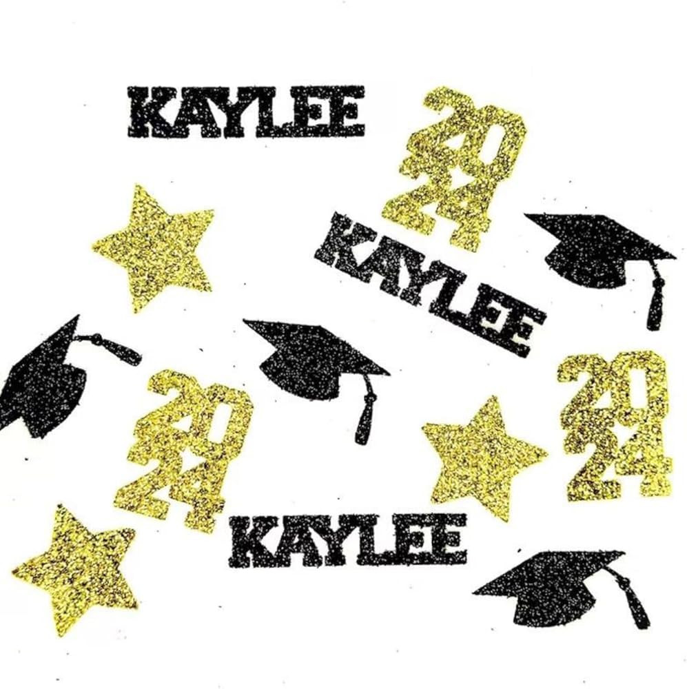 2024 Personalized Name Tags 48-Pack Colorful Graduation Party Decorations Confetti Personalized G... | Amazon (US)